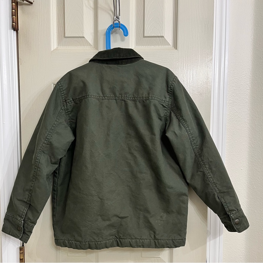 Old Navy Boys Green Jacket. Inside flannel. Size 8. - Picture 10 of 10